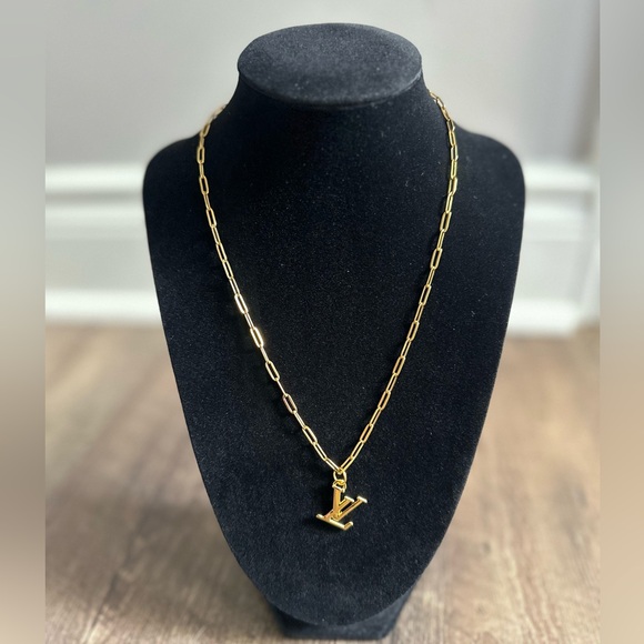 Authentic LV Gold Charm Upcycled Necklace - Picture 2 of 3